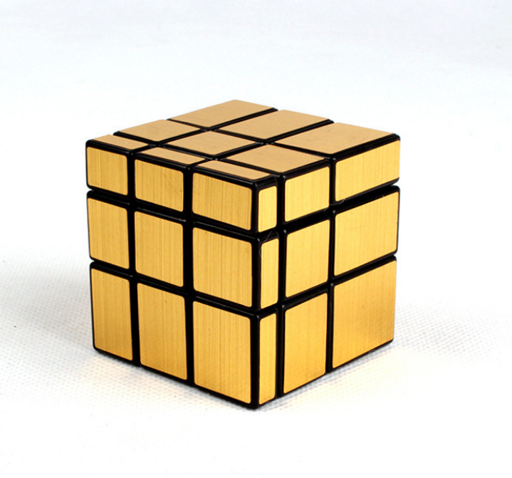 Mirror black with gold drawing cube, smooth, educational, early learning toys, special cube