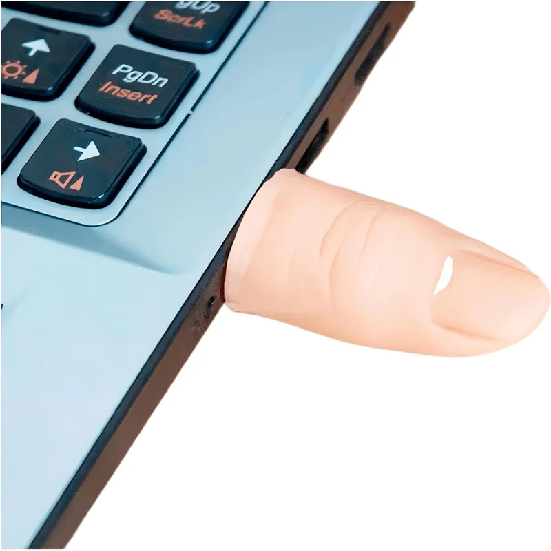 Fingerprint Silicone USB Flash Drive, Finger Shape Design, Bonito Cartoon Stick, Halloween Drive, Licitação de Negócios Legal, Presente, 32GB