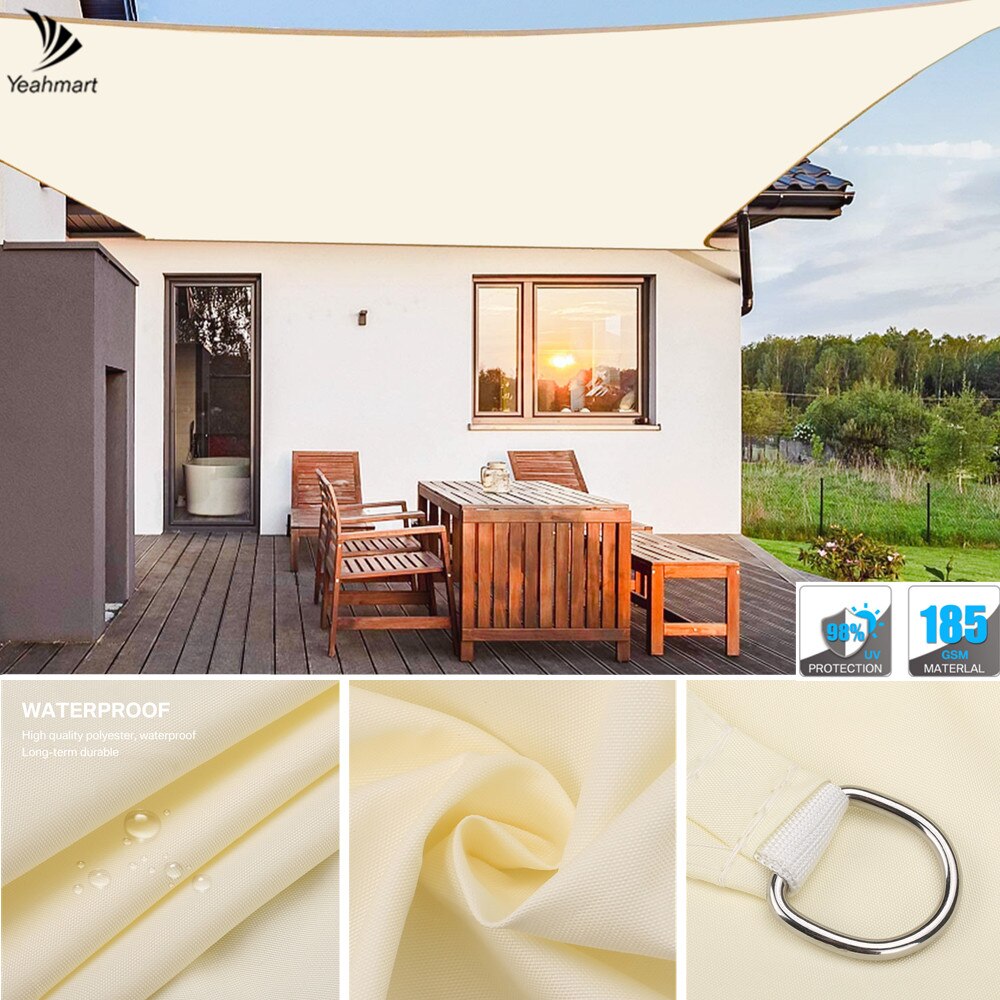 Sonne Sonnensegel 98% UV Block Sonnenschirm Segel für Terrassen Hinterhof Parkplatz Baldachin Markise Zelte Party Im Freien Pavillon Pergola Abdeckung