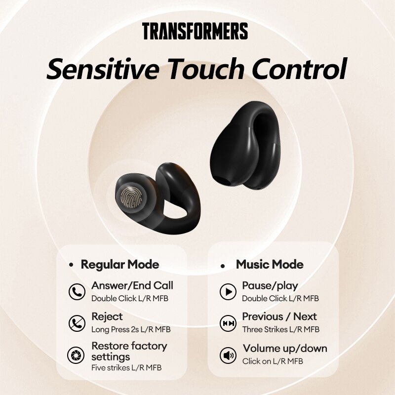 Transformatoren TF-T05 Bluetooth 5,3 Kopfhörer Spielen Headset Tws kabellos Headset Hifi Klang Ohrhörer Rausch unterdrückung Kopfhörer