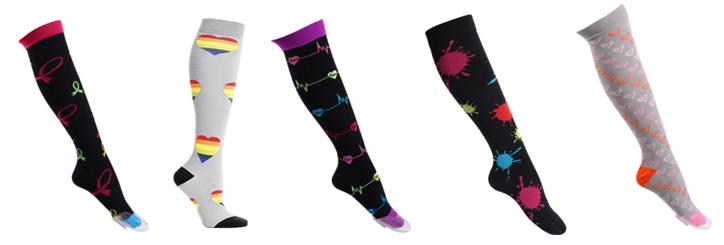 européen et américain élastique compresse bas Nylon infirmière pression longues jambes femmes bas 5 paire/lot: 2 / EU38-43