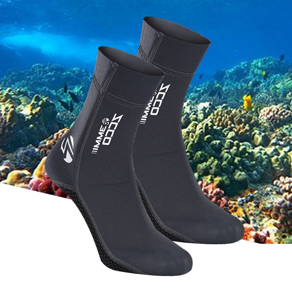 3mm Neoprene Diving Socks Wetsuit Boot Swimming Snorkeling Warm Swim Water Shoes: Gray S