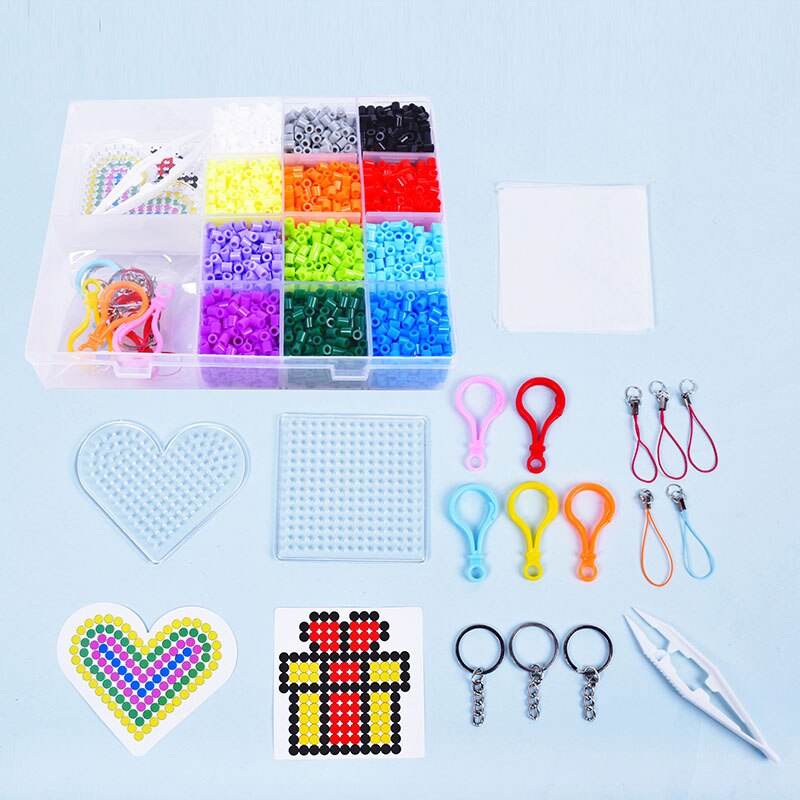 Jinletong 4080Pcs Perler Hama Kralen Set Voor Kinderen Zekering Ijzer Kralen 3D Puzzel Met Pegboards Strijken Papier Accessoire Zekering kralen Set