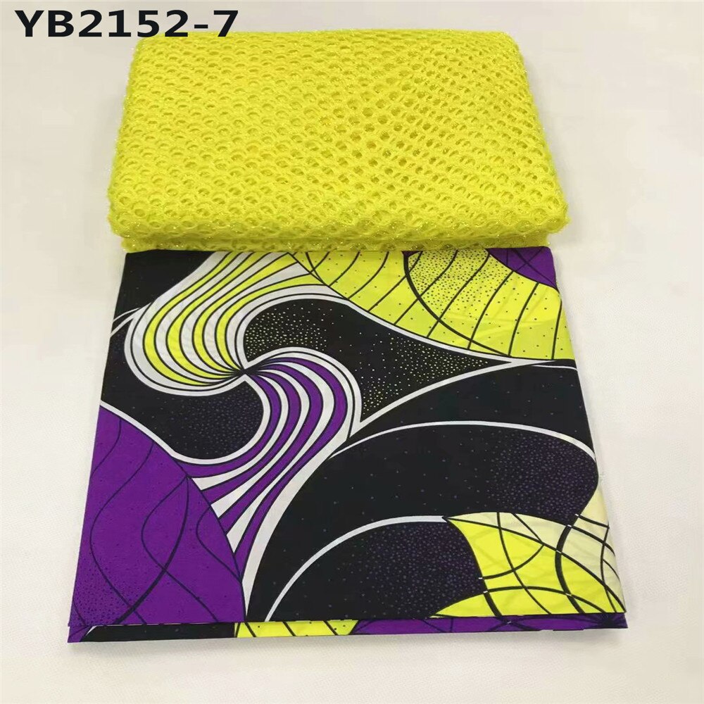 De nieuwste stijl afrikaanse stoffen bedrukte stoffen afrikaanse waxprint 2.5 yards +3 yards totaal: 6