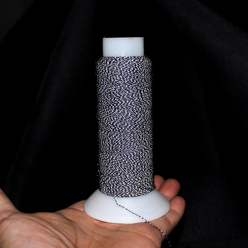Silver Reflective Sewing &amp; Knitting Thread Yarn Good For Cap Glove Safety Clothing 0.2mm x500Meters