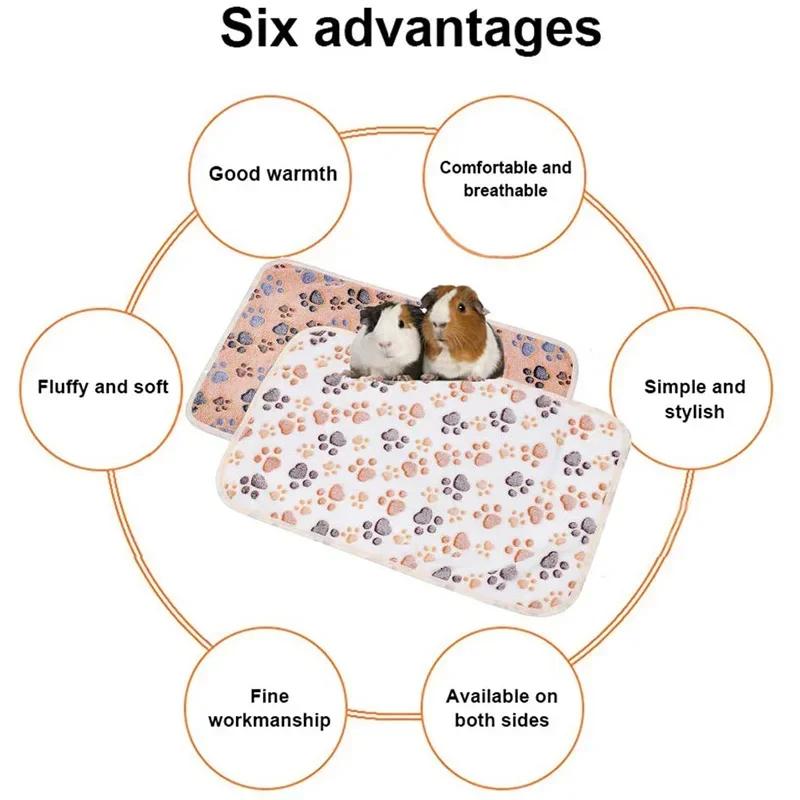 Manta para conejillo de indias para hámster, artículo para mascotas pequeñas, cama suave y cálida, estera para dormir, almohadilla polar de franela para conejo, erizos, accesorios para hámster