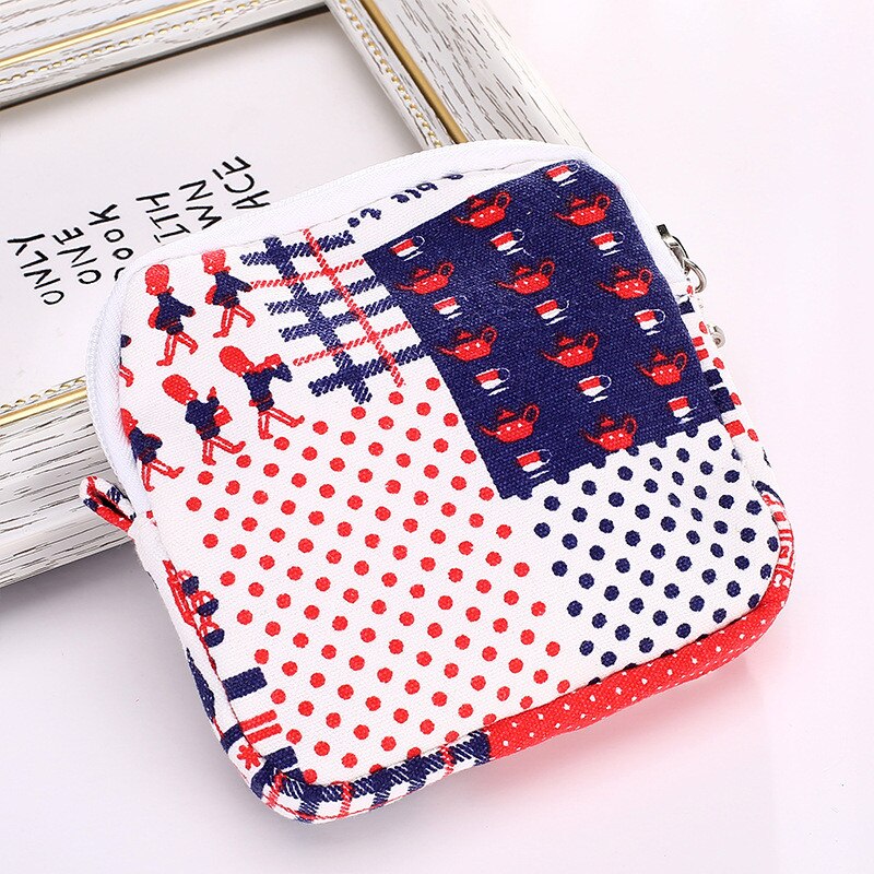 Moda feminina pequenos sacos cosméticos viagem mini guardanapos sanitários compõem moeda cartão de dinheiro batom bolsa de armazenamento sacos: Soldier