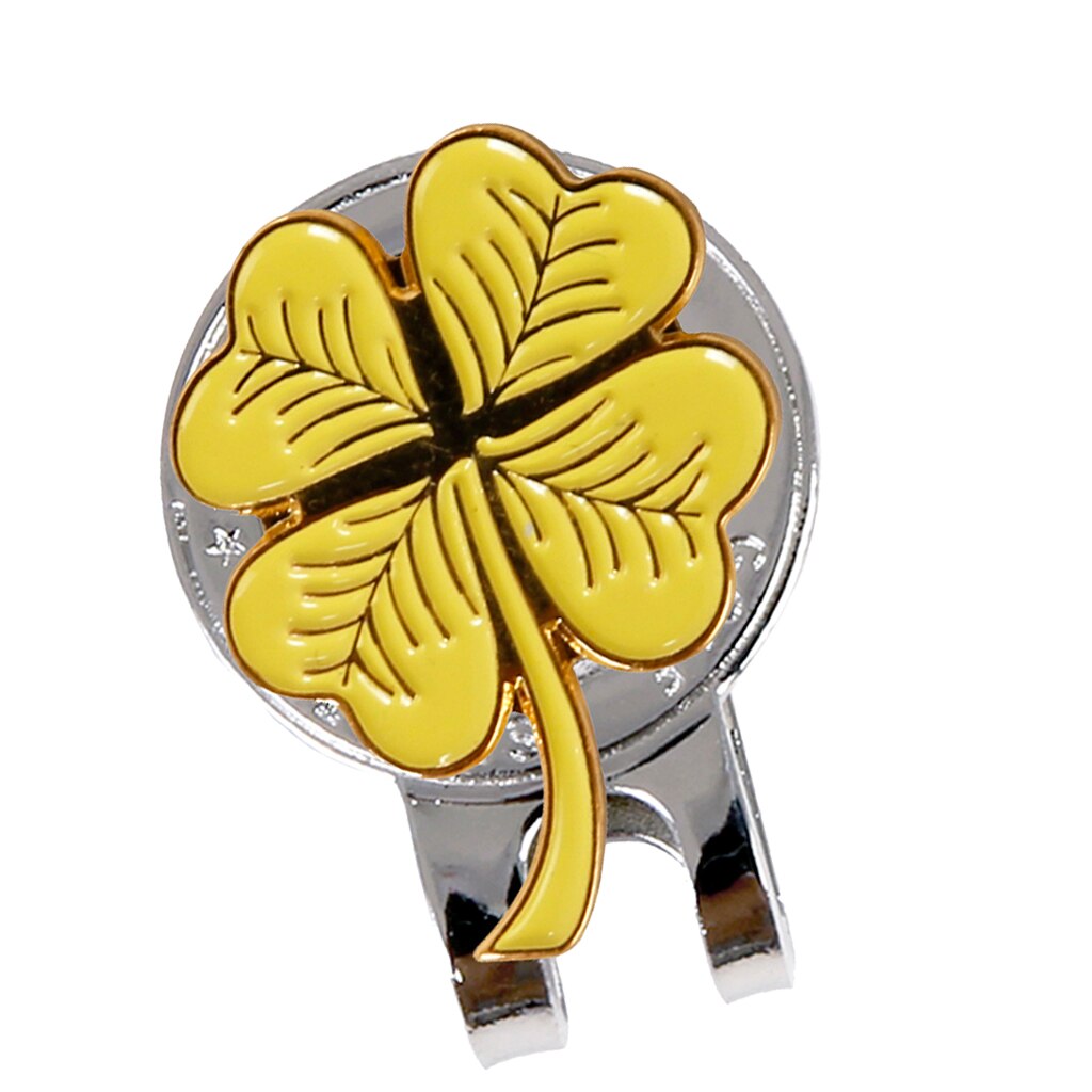 Magnetic Golf Cap Clip with Detachable Golf Markers Training Aid Standard Hat Clip Club Souvenir Keepsake: Yellow