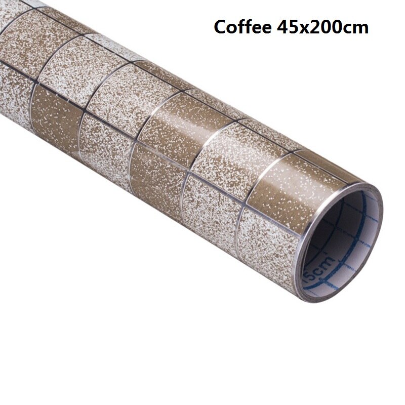 1M/Roll Glossy Waterproof PVC Cabinet Wall Stickers Self Adhesive Contact Paper Cabinet For Furniture Wallpaper Bathroom Kitchen: B3