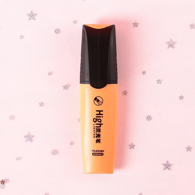 Bitterkoekje Kleur Mini Kleurrijke Snoep Kleur Markeerstiften Promotionele Art Markers Fluorescerende Pen Briefpapier: orange