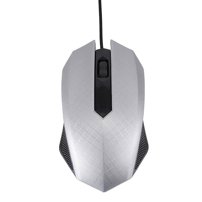 3000DPI Gaming Mouse Optical USB Wired Mouse Mice For Computer Laptops Notebook DOM668: Gray