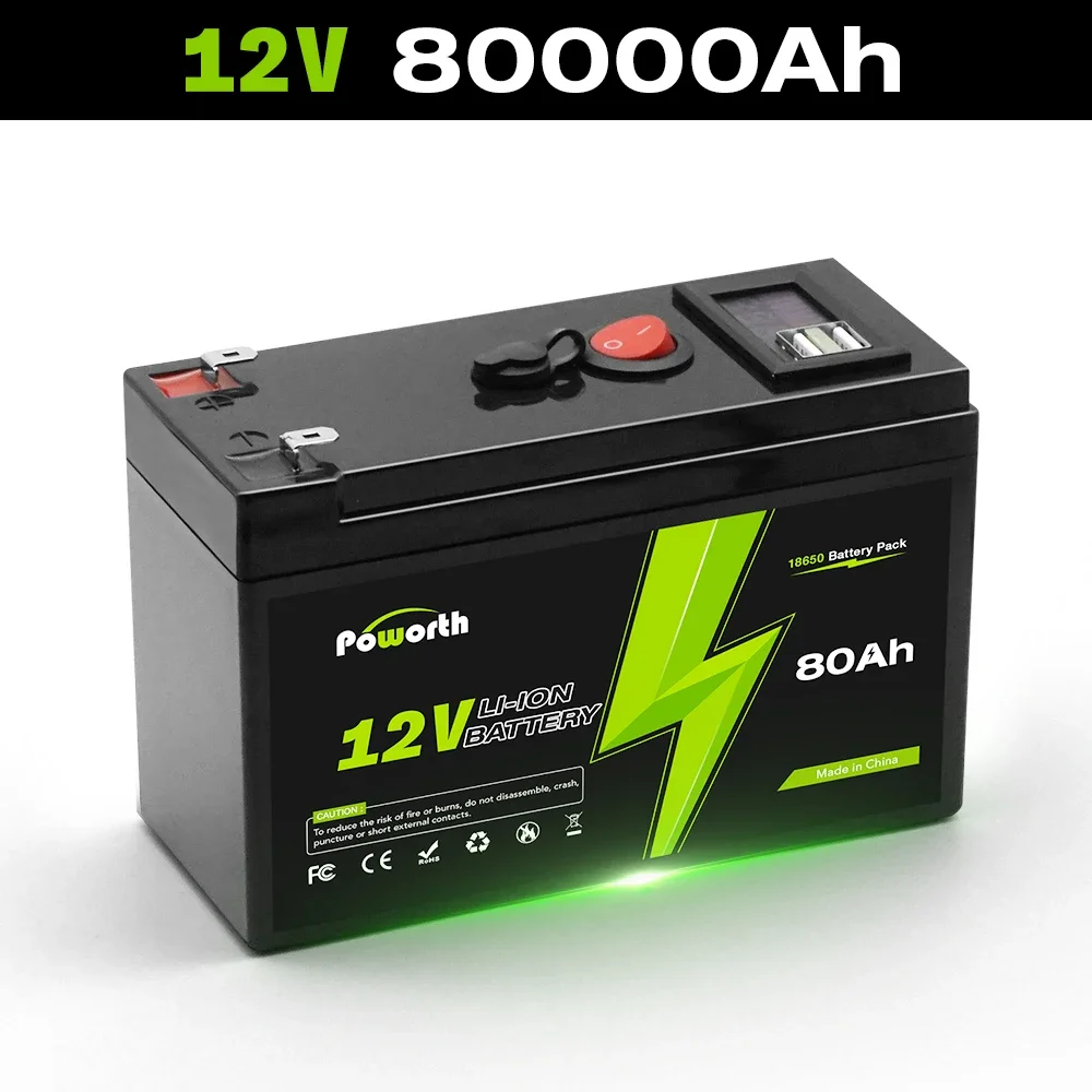 12V 150Ah Lithium 2000+Zyklen wiederaufladbarer Akku für Solar--/Windkraft, kleine USV, Beleuchtung, Elektroräder, Fischfinder, integriertes BMS: Grau