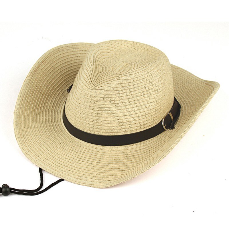 Cowboy Panama Hat Summer Straw Woven Sun Hats for Women Men Beach Straw Hat UV Sun Protection Travel Cap Chapeu Feminino: 02