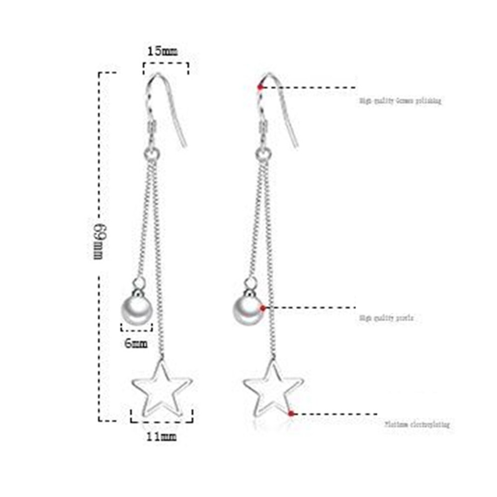 NEHZY 925 Stamp Sterling silver Woman Earrings decorated tassel pearl silver earrings long exaggerated wild ears earrings