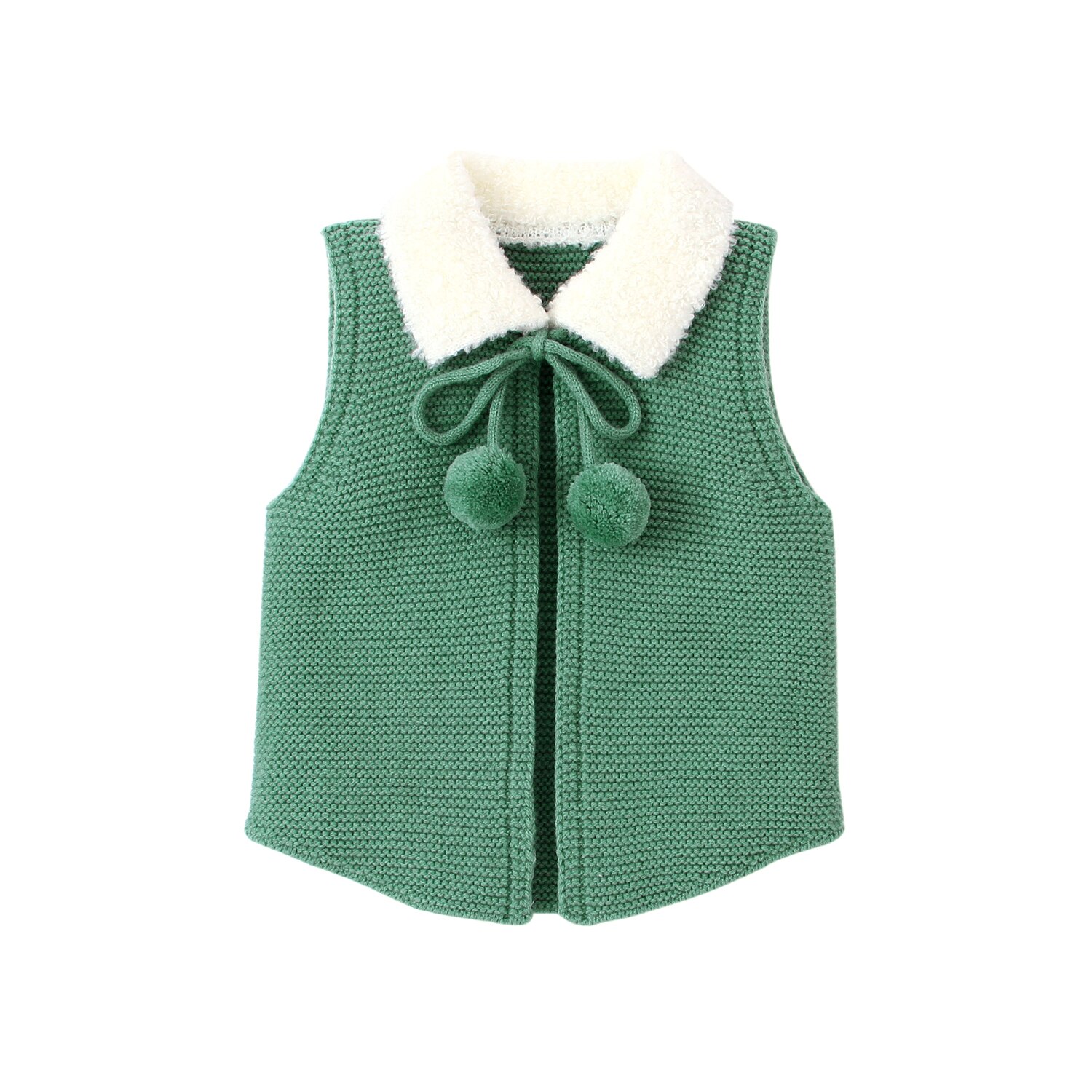 Gilet en tricot sans manches pour bébés garçons et filles, pull coréen décontracté en laine pour enfants: green / 3M