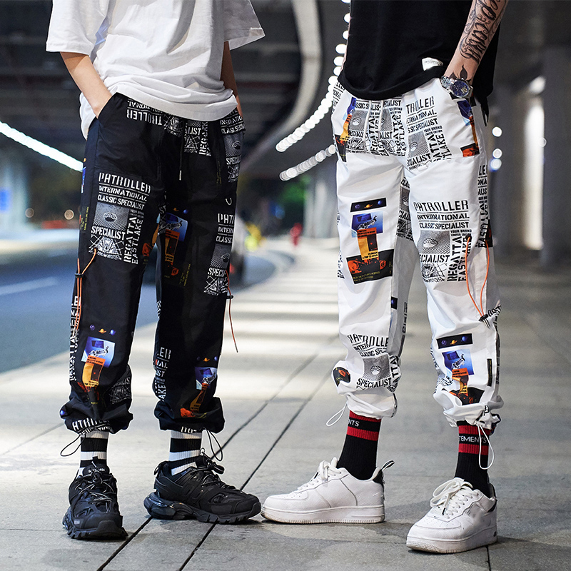 Streetwear Joggers Mannen Hip Hop Enkellange Broek Heren Lente Herfst Casual Printing Joggingbroek Heren Harembroek