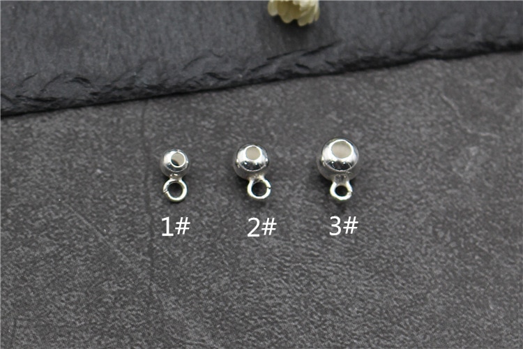 2pcs/lot 100% 925 Sterling Silver Bail Spacer Beads 4mm 5mm 6mm Handmade Pendant Charm Beads DIY Necklace Bracelets Jewelry Make