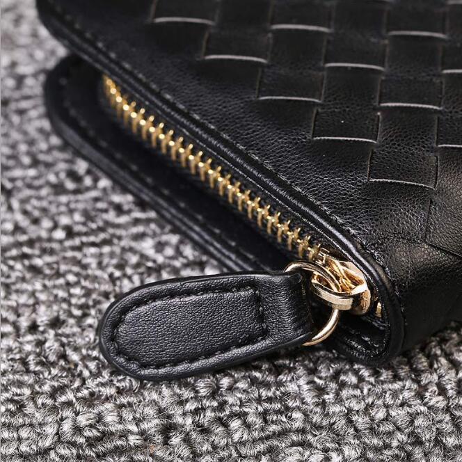 multi-card woven wallet long hand bag hand-made mobile phone bag clutch bag men and women wallet