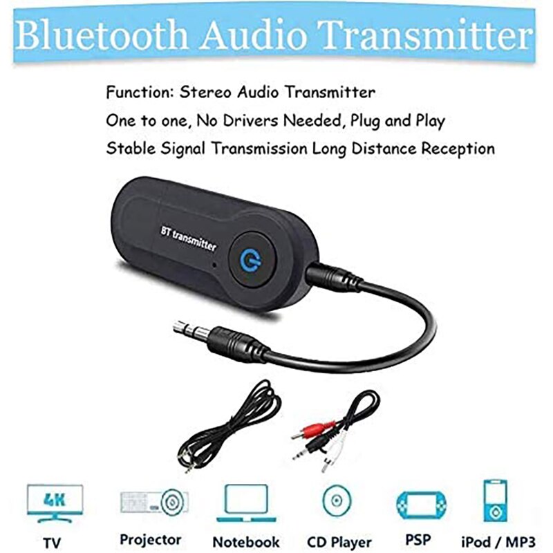 Bluetooth Zender Draadloze Draagbare Stereo Usb Bluetooth 5.0 Zender Adapter Voor 3.5Mm Audio Apparaten Tv Pc Auto