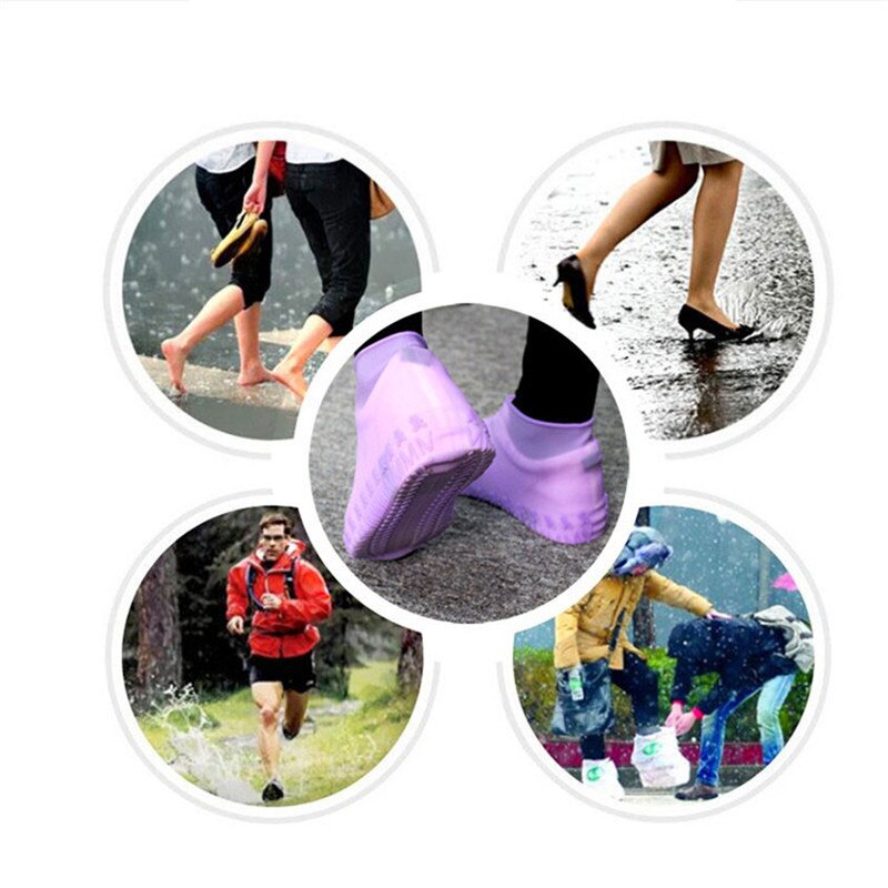 Couvre-chaussures imperméables réutilisables, matériau en Silicone, résistant à l'usure, protège-chaussures, bottes de pluie pour enfants et adultes