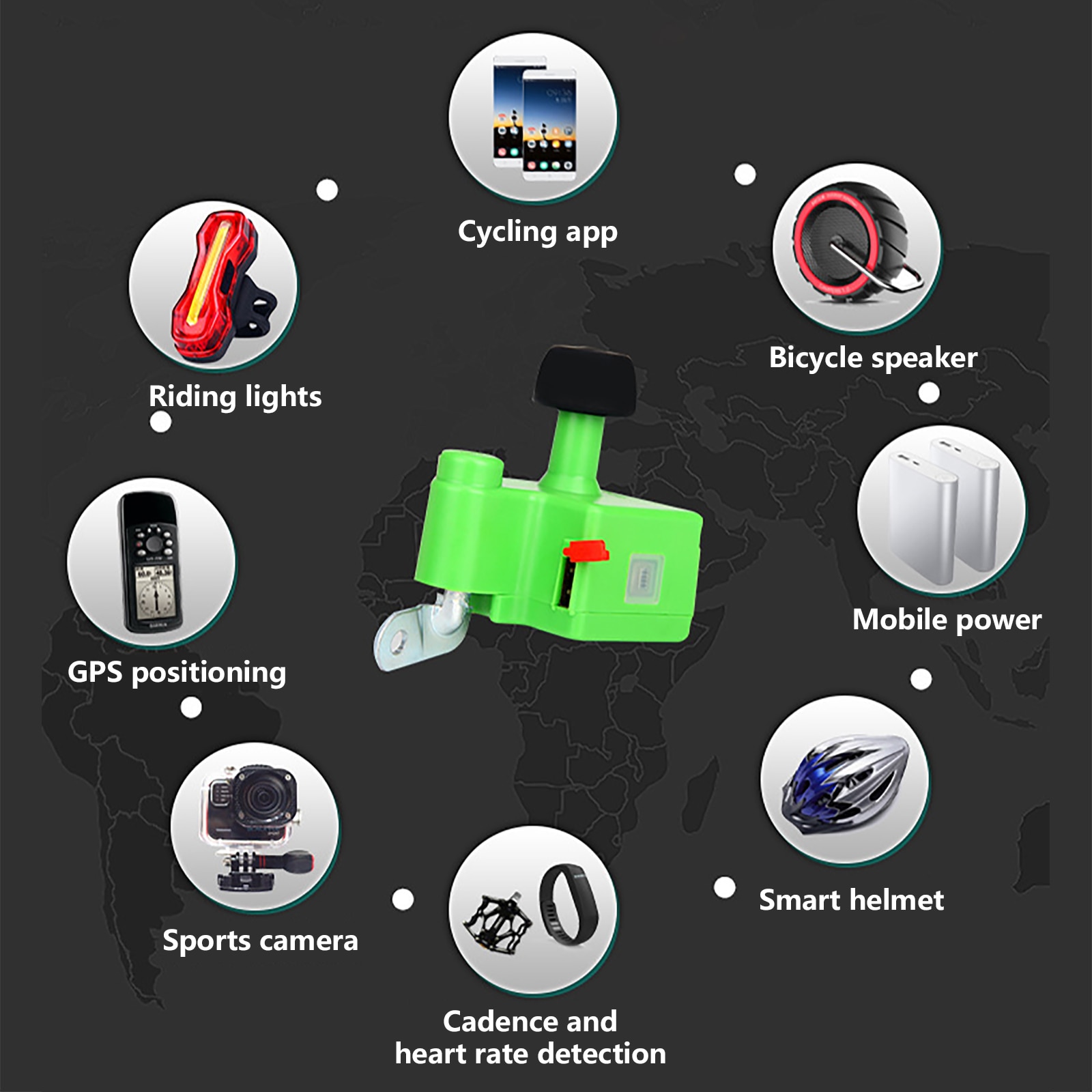 Dc 5v-1a 1000 mah batteri cykel elgenerator cykel cykel ridning usb mobil dynamo för telefon laddning natt ridutrustning