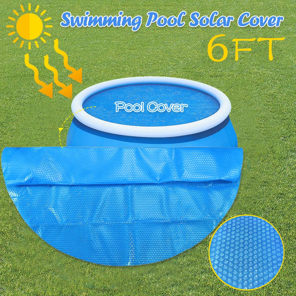 6ft Pool Cover Round Pool Cover Protector 6ft Foot Above Ground Blue Protection Swimming Pool: Default Title