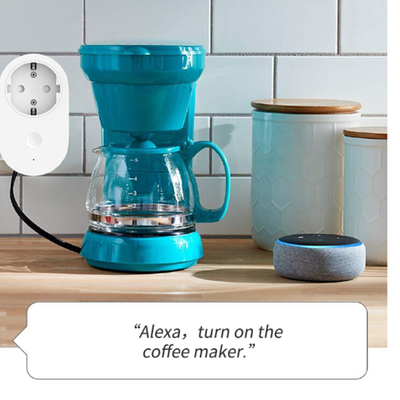 Xiaomi mijia eu smart uttag kontakt fjärrkontroll tidbrytare intelligent minne energisparande fungerar med alexa/google assistant