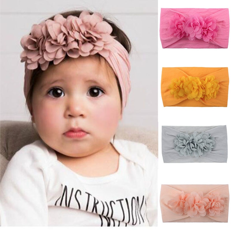 Mooie Baby Hoofdband Tulband Bloem Prinses Baby Meisje Hoofdbanden Pasgeboren Baby Elastische Haarband Haarband Baby Haar Accessoires