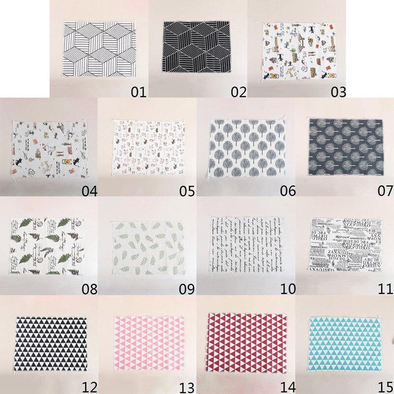 Small 30x40cm Plaid Table Mat Placemat Napkins Food Photography Nordic Photo Background Cloth Photography Shooting Props