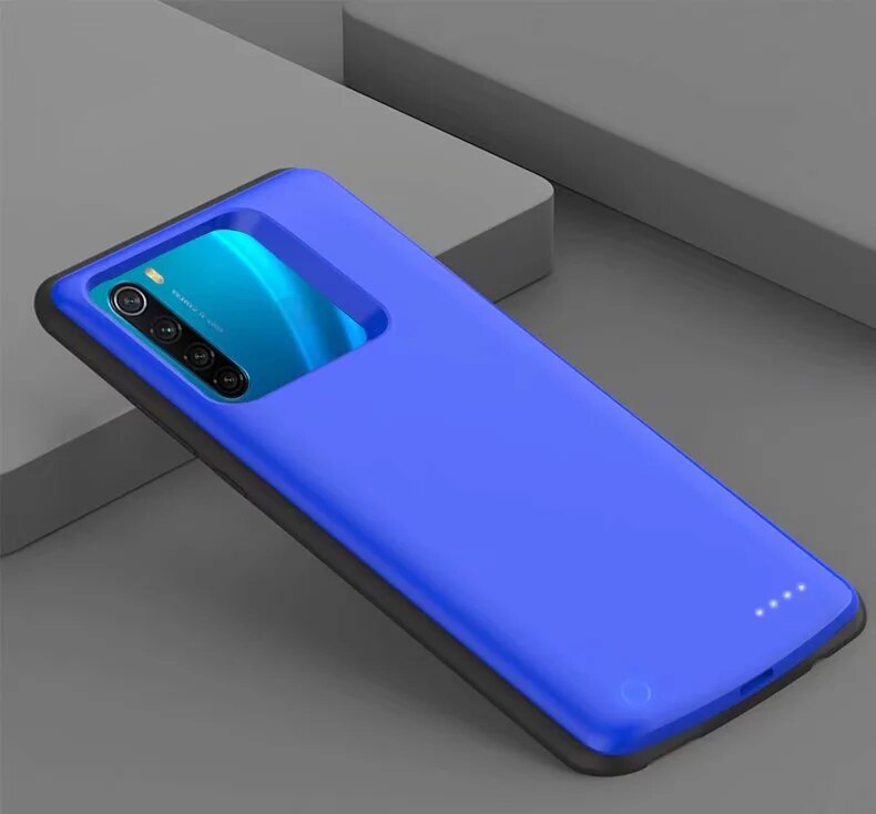 Redmi Note 8 Slim Silicone Frame Shockproof Acculader Case Voor Xiaomi Redmi Note 7 Backup Power Pack Lader case