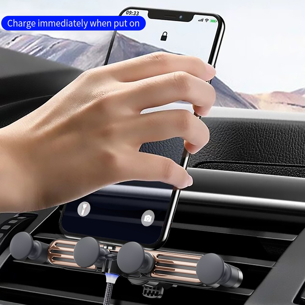 Gravity Mobile phone Holder Stand in car Air Vent Clip Mount for iphone 11 pro max Xs Xr X 8 7 6 plus 6s plus GPS Stand Support