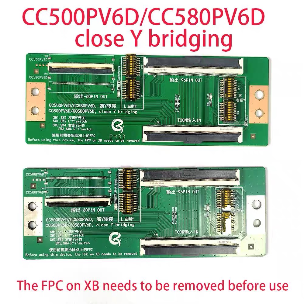 Cc500 pv 6d cc580 pv 6d stängd y-bryggadapterplatta tcon  in 60p 96p ut