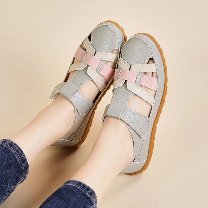zomer loafers dames sandalen dames sandalen comfortabele flats wandelsandalen bedekte teen strandschoenen damesschoenen schoenen