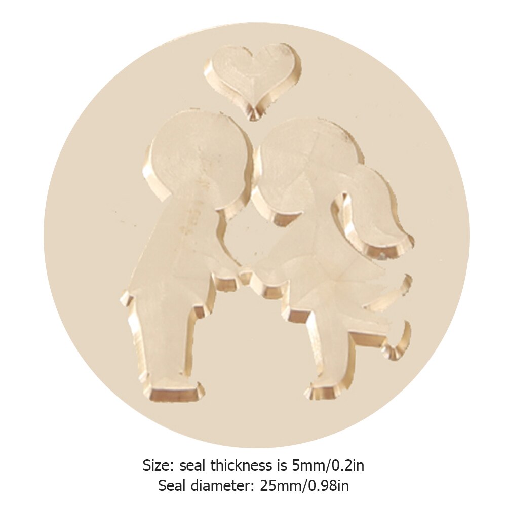 Replace Copper Head Hobby Tools Sets Wax Seal Antique Sealing Wax Stamp Wood Handle DIY Envelope Wedding Invitations: G