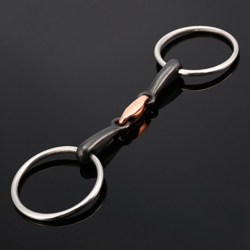 Stainless Steel Horse Mouth Bit Horse Mouth Piece Equestrian Snaffle Copper Link Bit Horse Racing Accessory