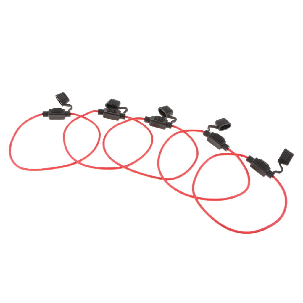 5 Pieces MINI Blade In-Line Fuse Holder 14 GA AWG Gauge Copper Wire Cable