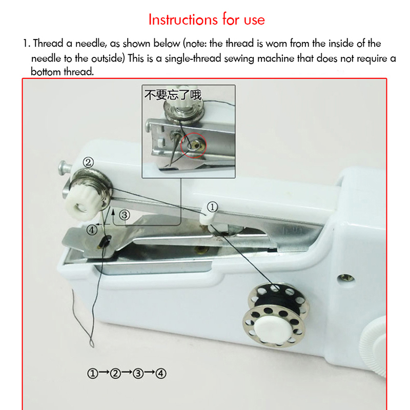 Portable Handheld Sewing Machine Cordless Electric Sewing Machine Home Sewing Quick Repair DIY Clothes Sewing Machine