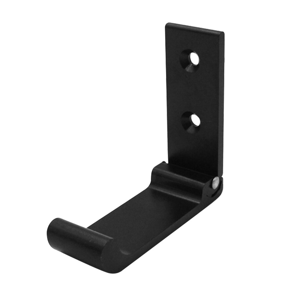 Aluminum Wall Mount Hook Invisible Folding Headphones Holder for Household Clothing Easy Carrying Coat Hanger​ Hook: Black B