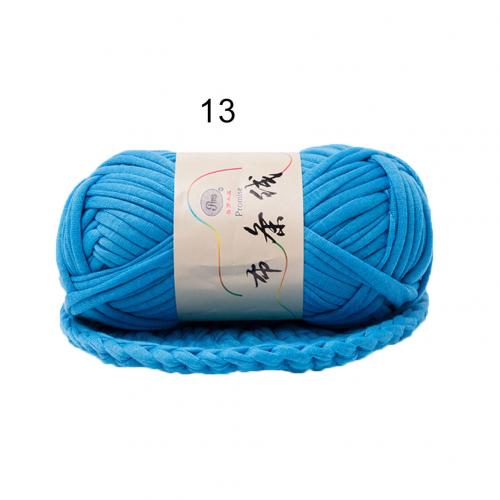 Hand-knit Woven Thread Thick Basket Blanket Braided DIY Crochet Cloth Fancy Yarn Hand-knitted Medium and Thick Wool: Lake Blue