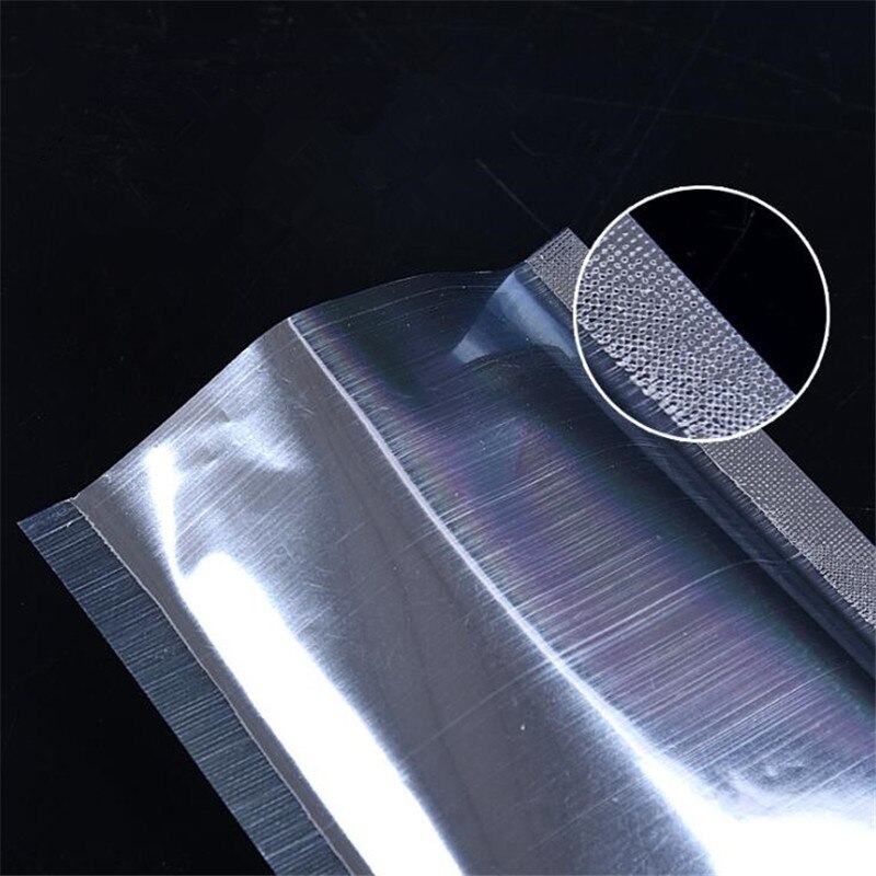 100Pcs/Lot Open Top Aluminum Foil Bag Vacuum Heat Seal Packaging Pouches Food Coffee Tea Mylar Foil Bag Storage Silver Flat Bags