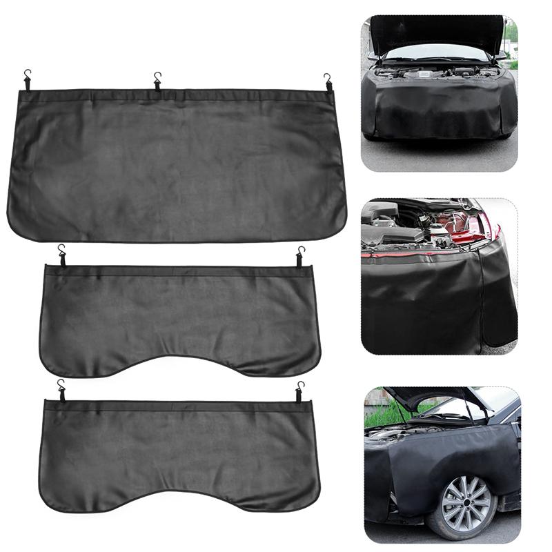 3pcs/Set Mechanic Work Mat Universal Car Cover Scratching Prevention Fender Cover Protector