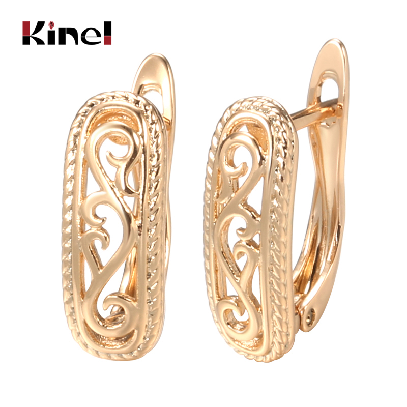 Kinel Glossy Dangle Earrings 585 Rose Gold Simple Square Earrings For Women Daily Fine Jewelry: PALLADIUM