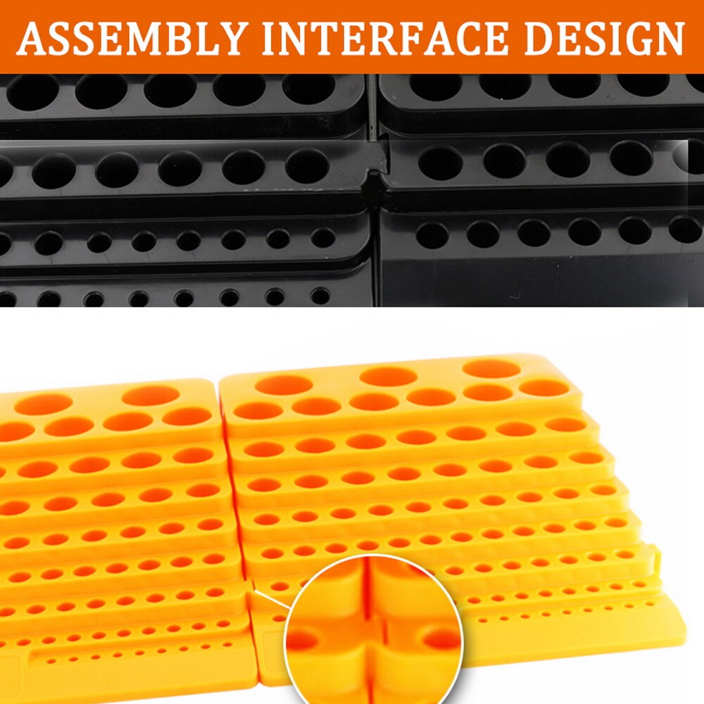 Storage Multifunction 85 Holes Tool Box Reamer Milling Cutter Plastic Desktop Drill Bit Portable Accessories Thickened Rack