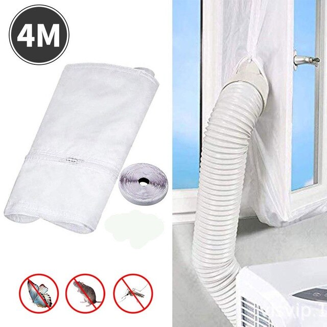 200cmX40cm Exhaust Air Drying Airlock Zipper Screen Window Seal Cloth Air Plug Door Seal Skylights Curtain: 4M