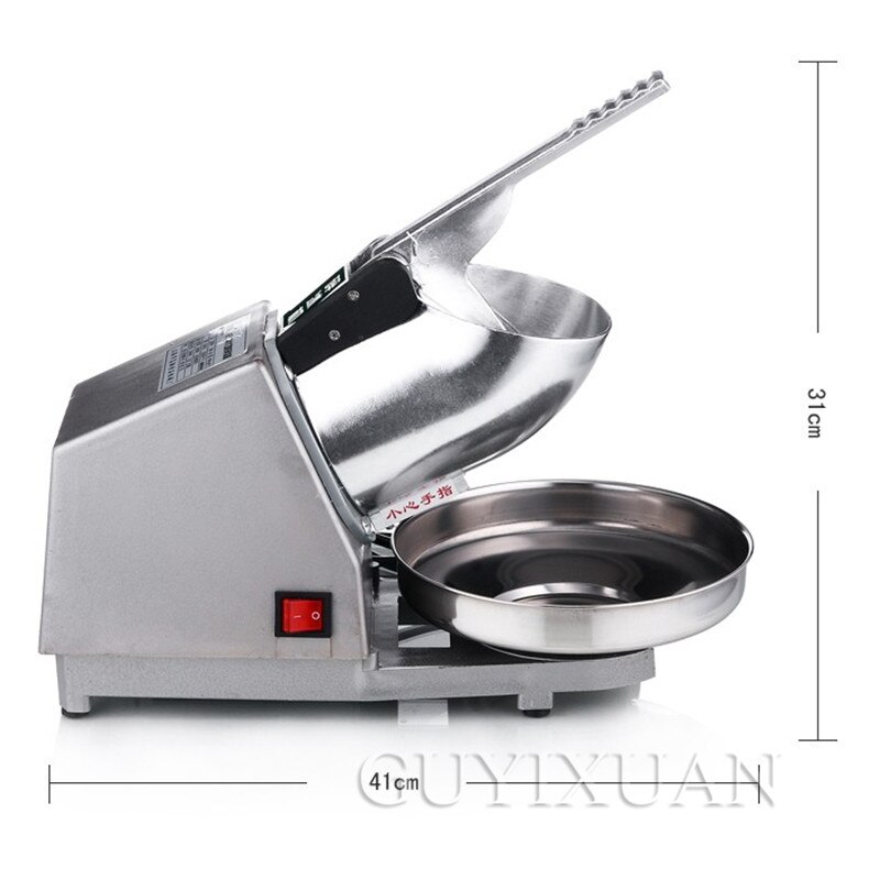 180W household small ice machine stainless steel ice machine commercial electric tea shop cafe bar sand ice machine