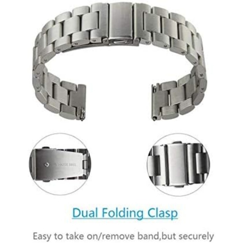 18mm metallremmar för garmin venu 3s föregångare 265s venu 2s vivomove 3s vivoactive 4s stålbandsarmband för huawei talkband  b5