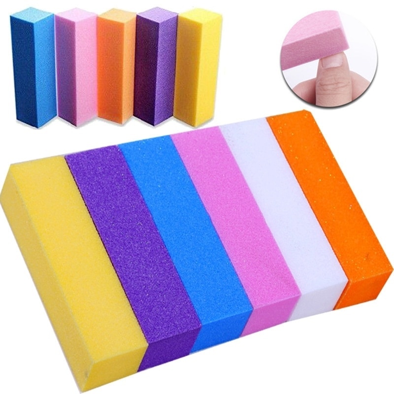 1Pcs Sponge Nail File Buffer Block Manicure Poolse Schuren Nail Buffer Buffing Multi-Gekleurde Nail Art Gereedschap beauty Tools