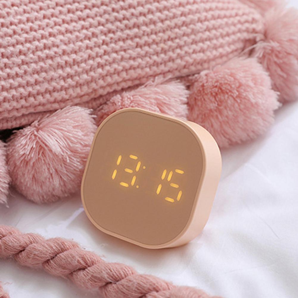 Réveil numérique mural lumineux, horloge électronique avec affichage de la température, pour la décoration de la chambre à coucher et du salon
