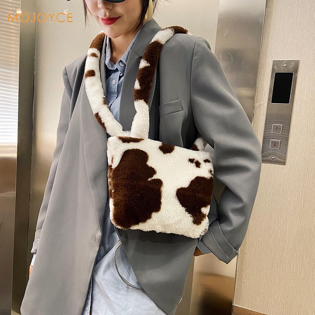 Herbst Winter Schulter Tasche Weibliche Plüsch Handtasche Totes Ebene aufbringen Weichen, Flauschigen Crossbody Bote Beutel