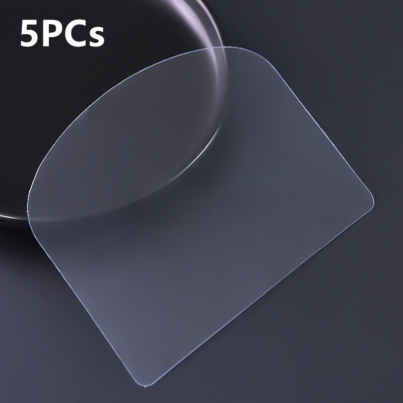 1/3/5Pcs Transparent Plastic Soft Spatula Cake Cream Scraper Fondant Pastry Plain Smooth Jagged Edge Spatula Cutter Baking Tool: 5PCs Clear